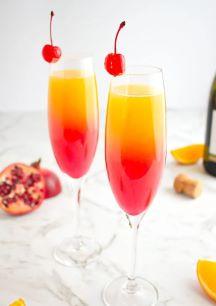 Alcohol free sunrise mocktail