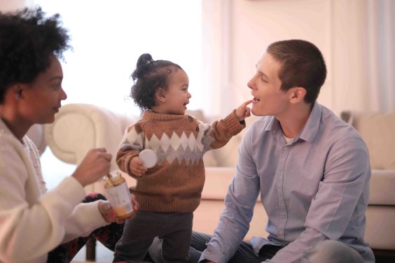 Young family in the home