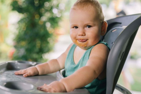 Toddler in high chair